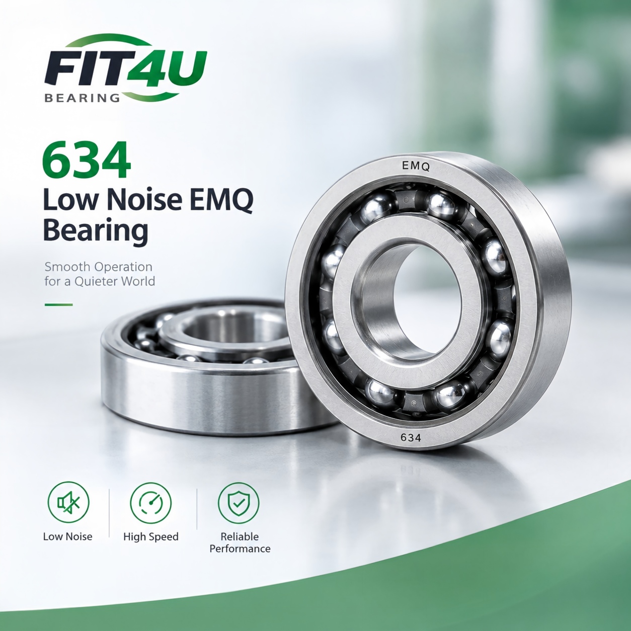 Rodamiento 634 de bajo ruido EMQ
